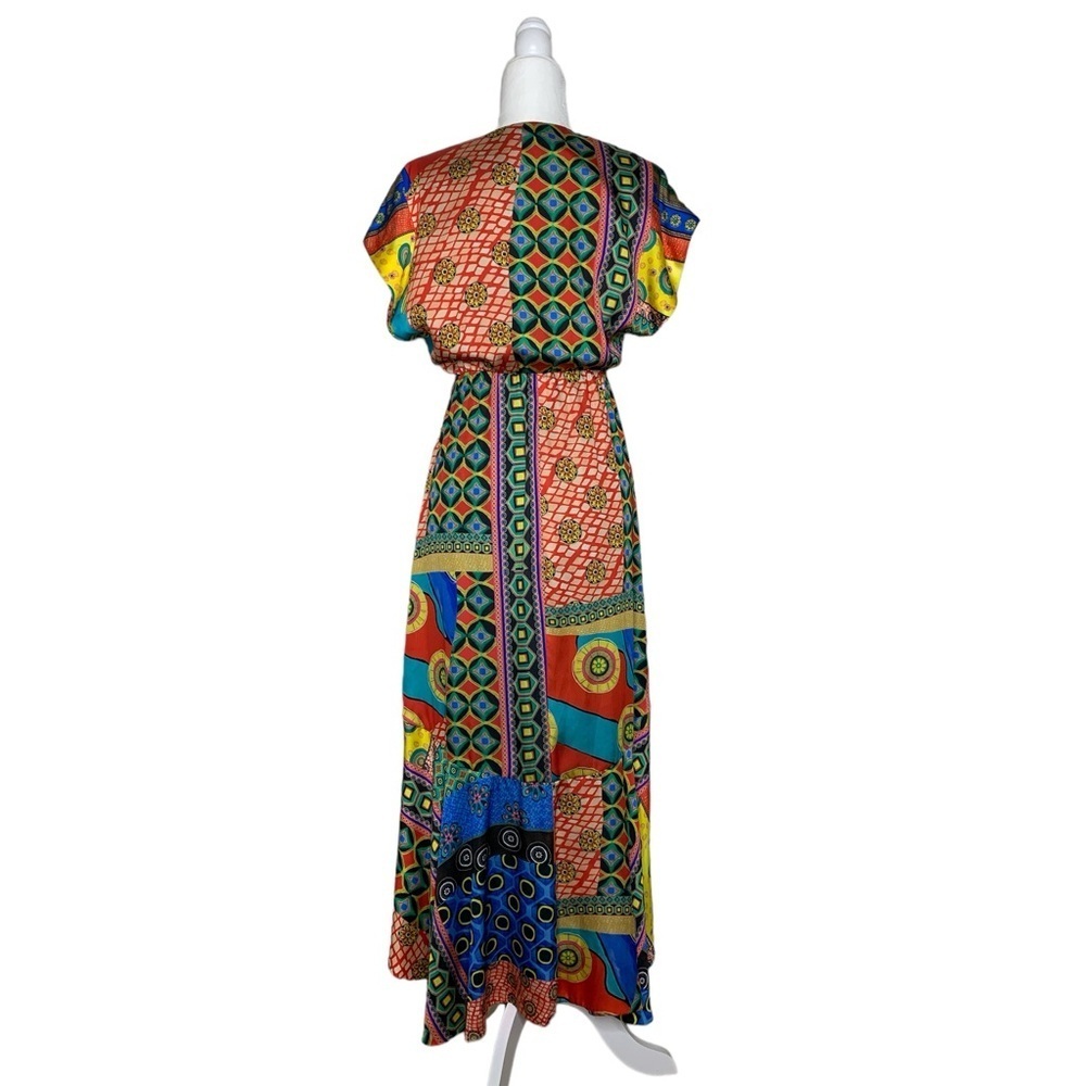 Alice & Olivia Dani Cap Sleeve Ruffle Kimono Dress - Picture 3 of 11